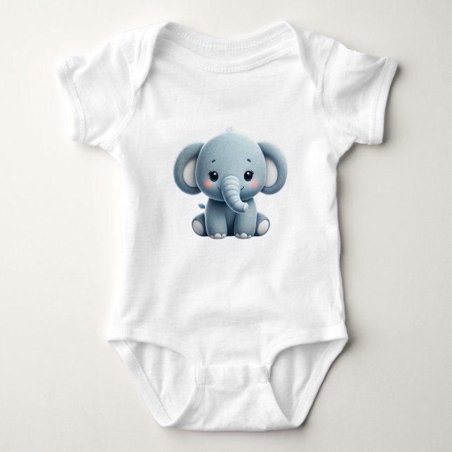 Sweet Elephant  Baby Bodysuit (Front)