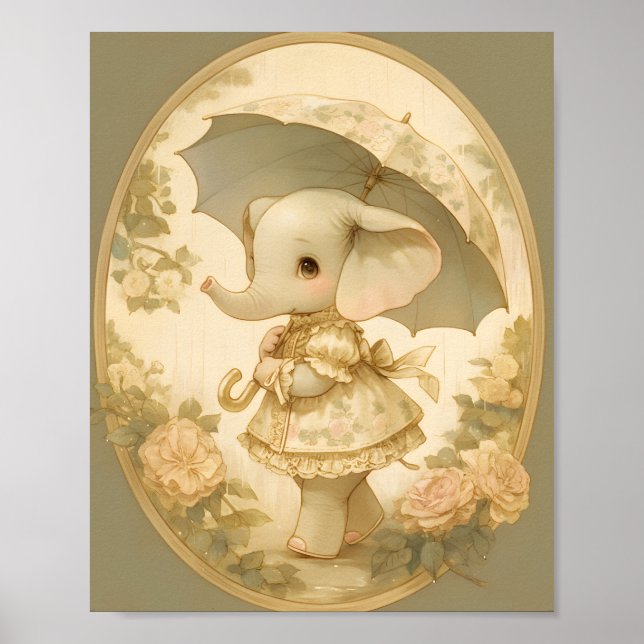 Sweet Elephant - Baby Room Poster (Front)
