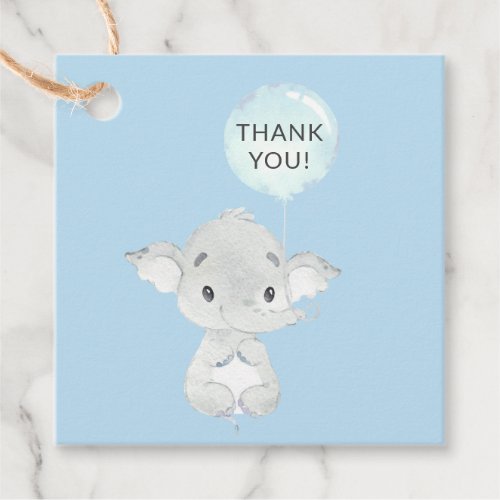 Sweet Elephant Baby Shower Favor Gift Tag