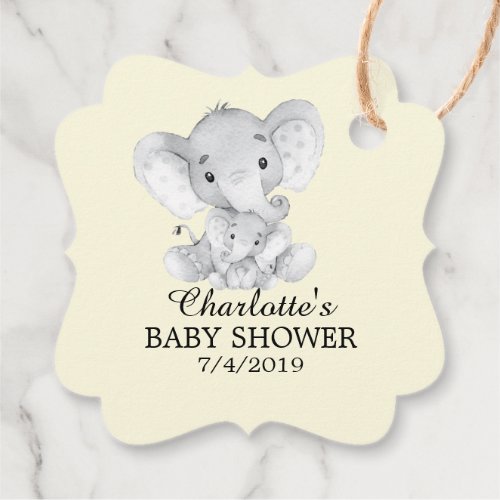 Sweet Elephant Baby Shower Favor Gift Tag