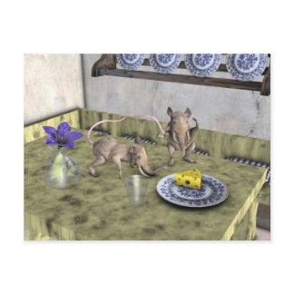 Sweet Elephant Mice Postcard