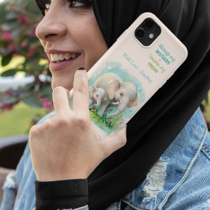 Sweet Elephant Mum & Baby Personalized Gift iPhone 11 Case