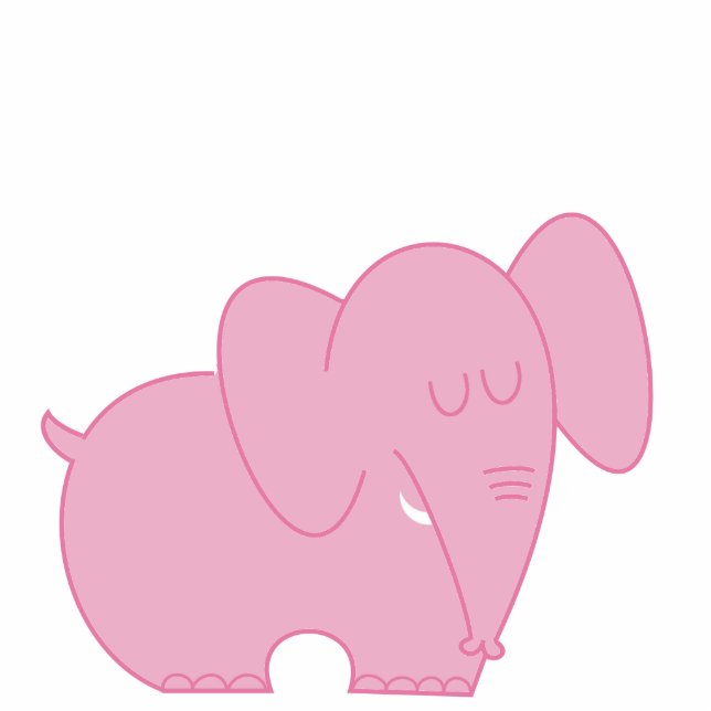 Sweet Elephant (Pink) Statuette (Front)