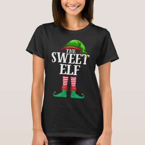 Sweet Elf Matching Family Christmas Party Pajama T_Shirt