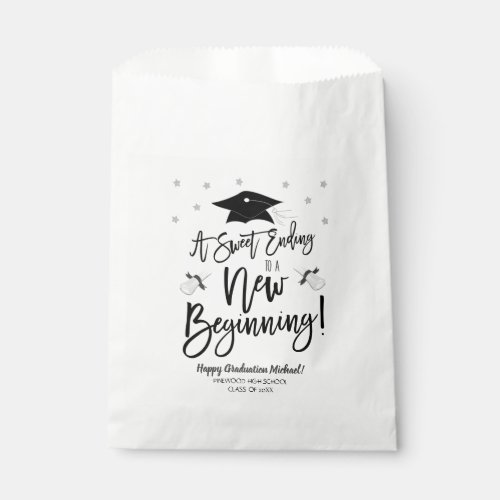 Sweet Ending To a New Beginning Candy Treat Favor Bag