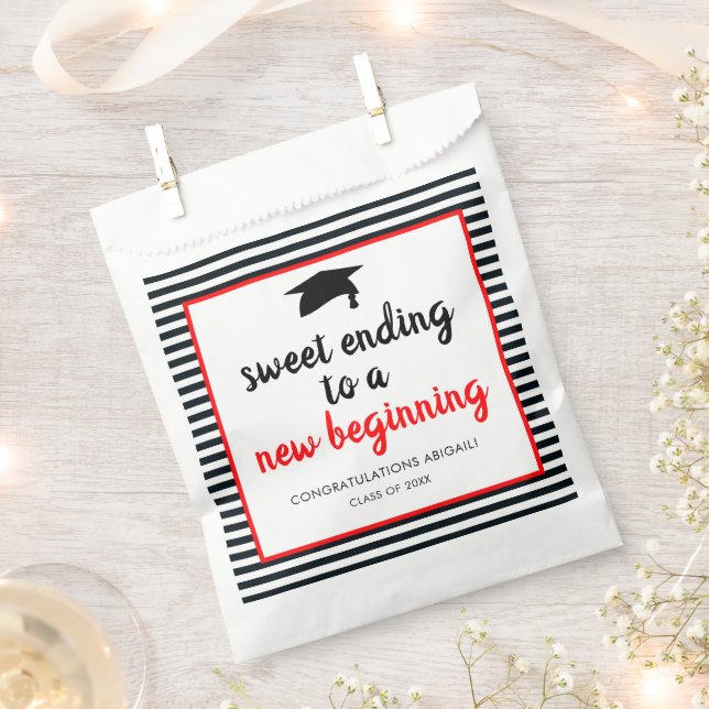 Sweet Ending to a New Beginning Graduation Favor B Bag (Clipped)