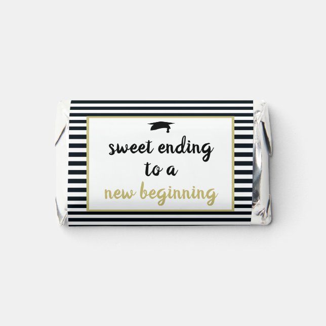 Sweet Ending to a New Beginning Graduation Hershey's Miniatures (Front)