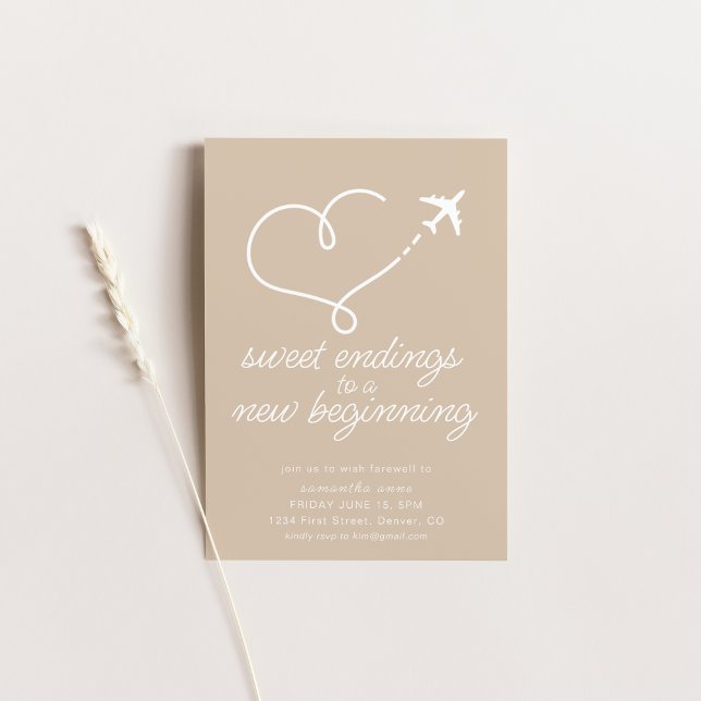 Sweet Endings Moving Retirement Party Invitation (Creator Uploaded)