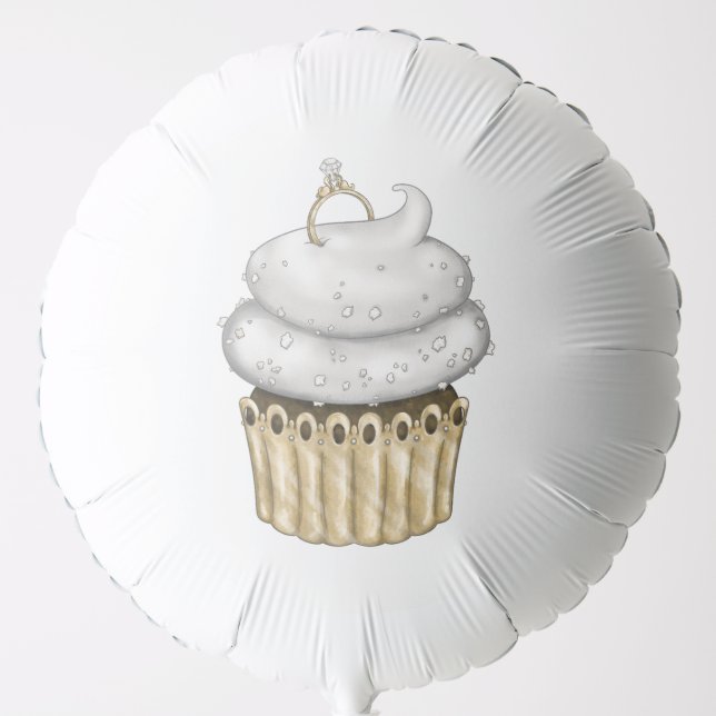 Sweet Engagement Cupcake Balloon (Front)