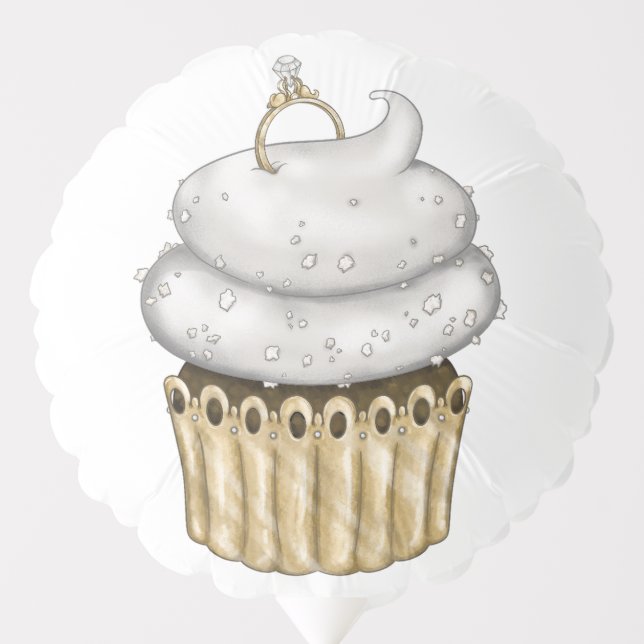 Sweet Engagement Cupcake Balloon (Front)