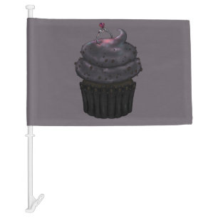 Sweet Engagement Cupcake Car Flag