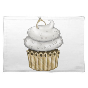 Sweet Engagement Cupcake Cloth Placemat