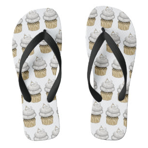 Sweet Engagement Cupcake Flip Flops