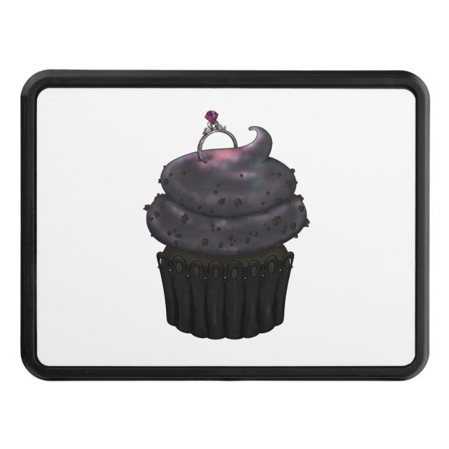 Sweet Engagement Cupcake Hitch Cover (Front)