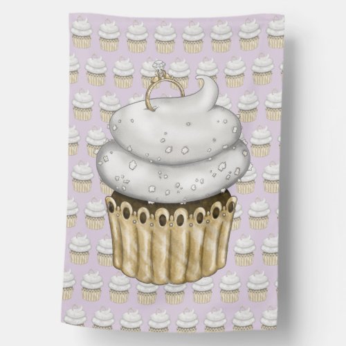 Sweet Engagement Cupcake House Flag