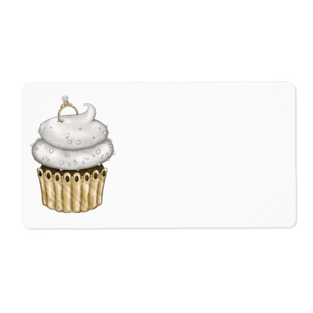 Sweet Engagement Cupcake Label (Front)