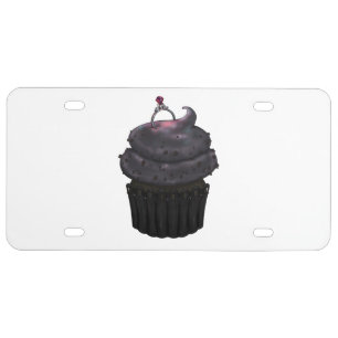 Sweet Engagement Cupcake License Plate