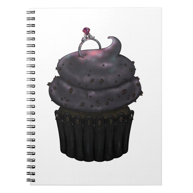 Sweet Engagement Cupcake Notebook (Front)