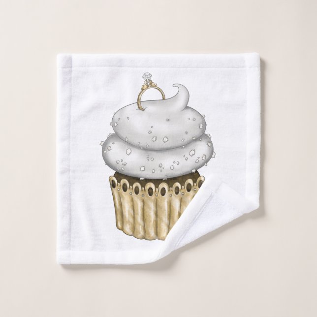 Sweet Engagement Cupcake Wash Cloth (Wash Cloth)