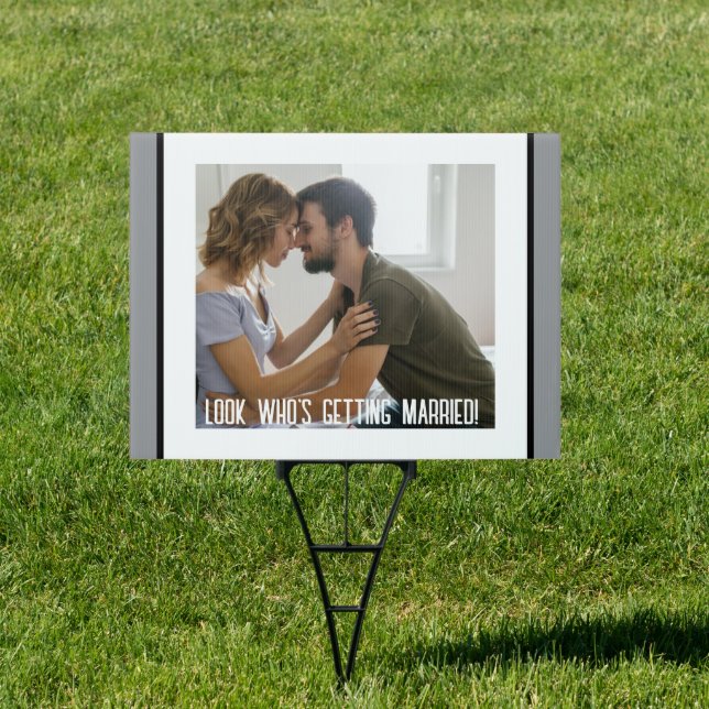 Sweet Engagement Photo Yard sign (Insitu)