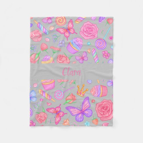 Sweet Escape Candy Fleece Blanket