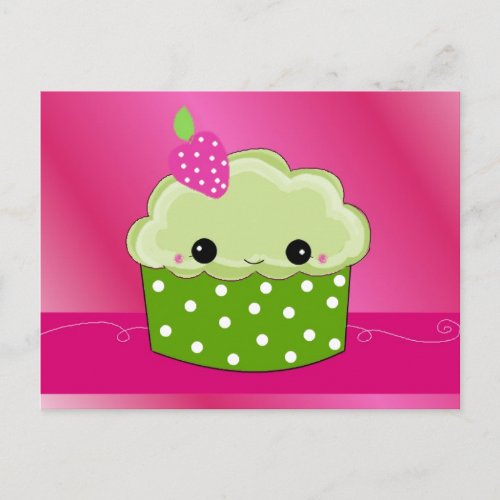 Sweet Face Cupcake Postcard