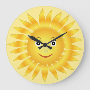 Sweet Faces of the Sun Large Clock