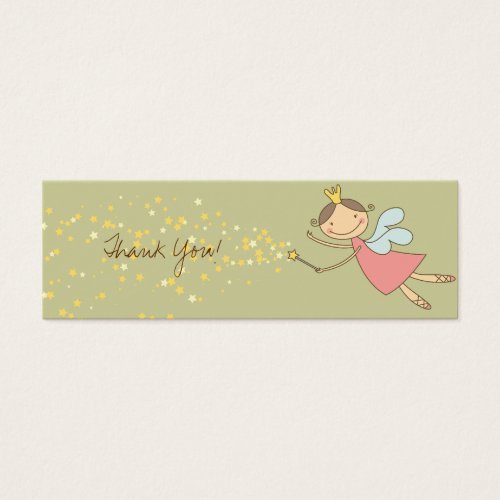 Sweet Fairy and Stars Thank You Gift Tag  Card 