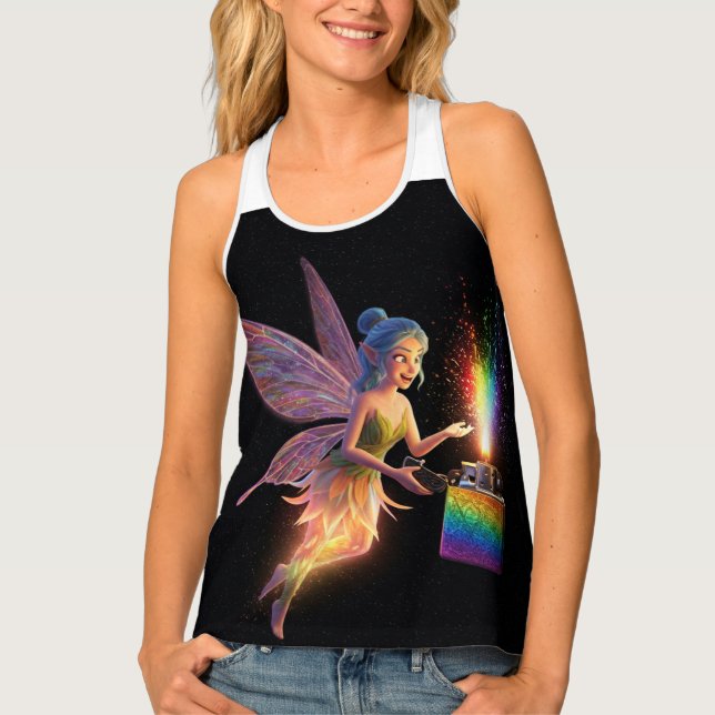 Sweet Fairy Bridal Shower Racerback Tank Top (Front)