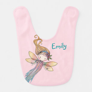 Sweet Fairy Custom Name Baby Bib