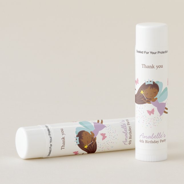 Sweet Fairy Princess Girls Birthday Lip Balm (Front)