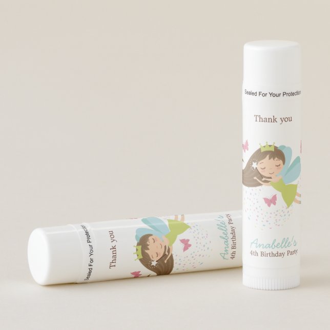 Sweet Fairy Princess Girls Birthday Lip Balm (Front)