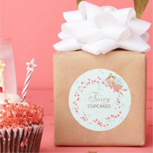 Sweet Fairy Princess Girl's Birthday Party Favor Classic Round Sticker