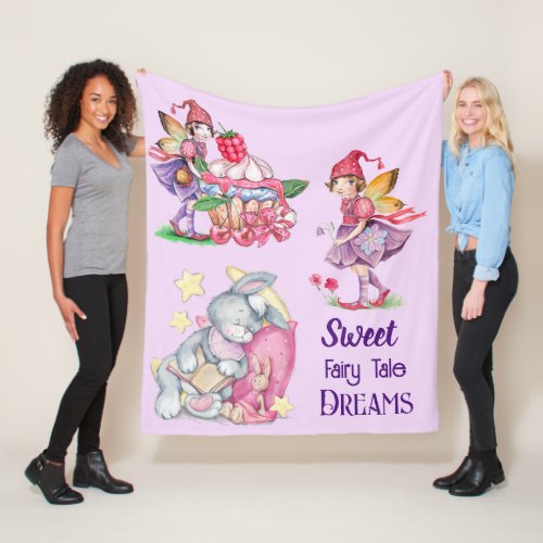 Sweet Fairy Tale Dreams Fleece Blanket