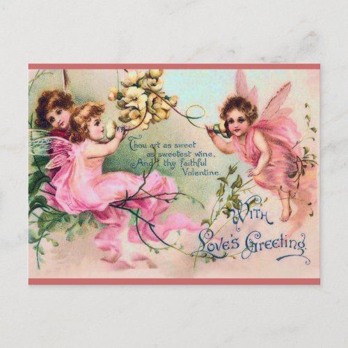 Sweet Fairy Valentine Postcard