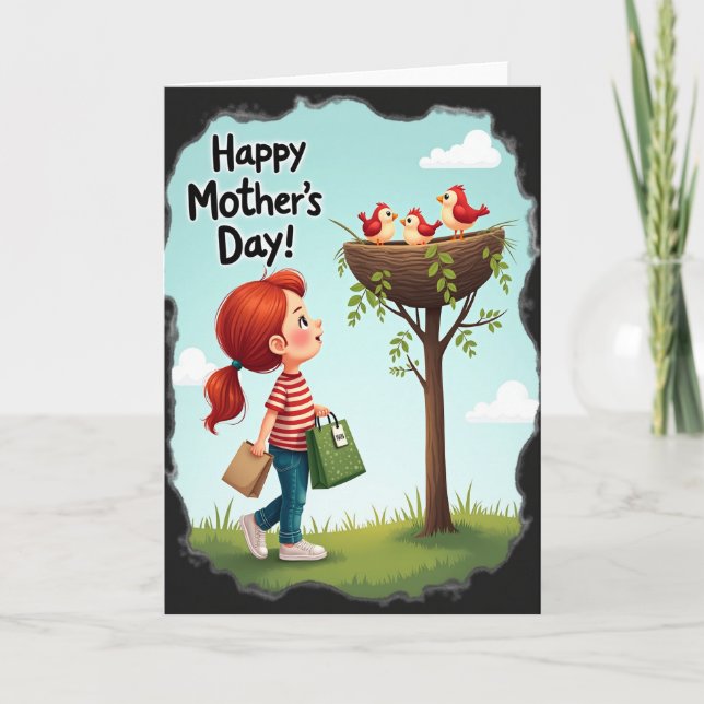 Sweet Family Illustration Card (Front)