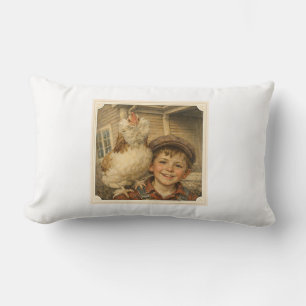 Sweet Farm Boy Chicken Pillow