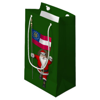 Sweet Father Christmas Visiting Georgia Small Gift Bag