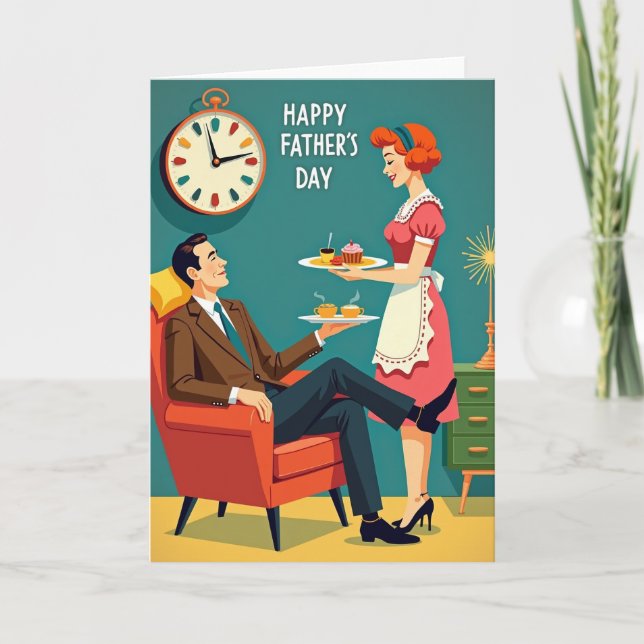 Sweet Fathers Day Arm Chair Card (Front)