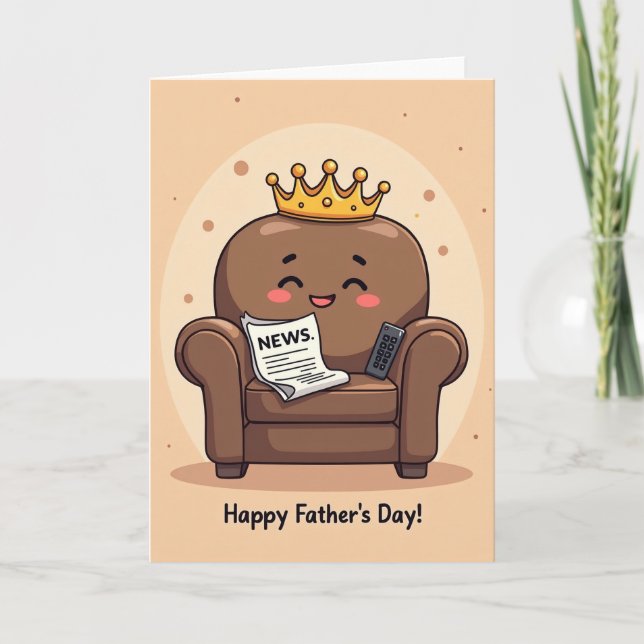 Sweet Fathers Day Armchair Card (Front)