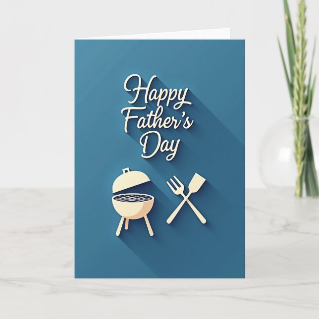 Sweet Fathers Day Bbq Card (Front)