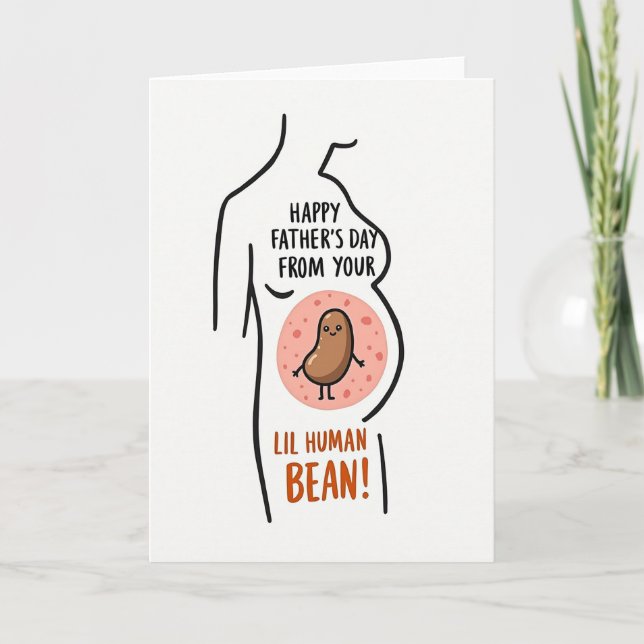 Sweet Fathers Day Bean Card (Front)