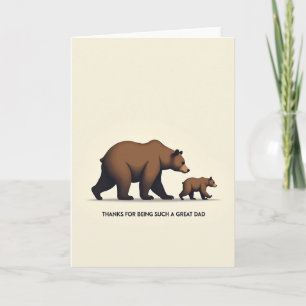 Sweet Fathers Day Bear Cub Card