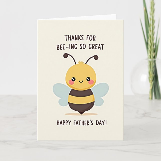 Sweet Fathers Day Bee Card (Front)