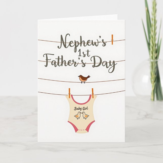 Sweet Fathers Day Birdie Card (Front)
