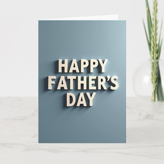 Sweet Fathers Day Block Letter Card (Front)