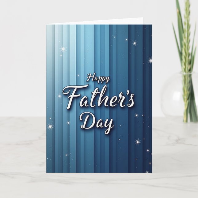 Sweet Fathers Day Blue Panel Card (Front)