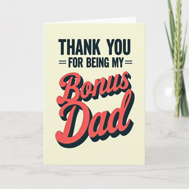 Sweet Fathers Day Bonus Dad Card (Front)