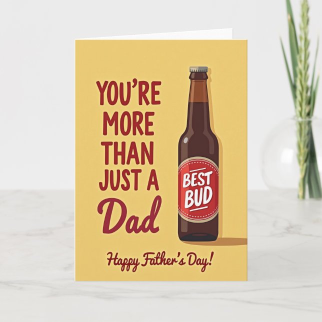 Sweet Fathers Day Bottle Card (Front)