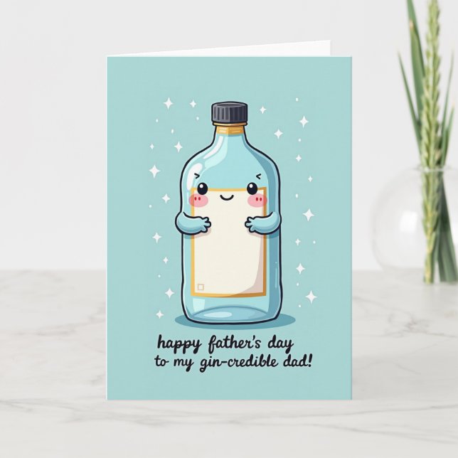 Sweet Fathers Day Bottle Gift Card (Front)